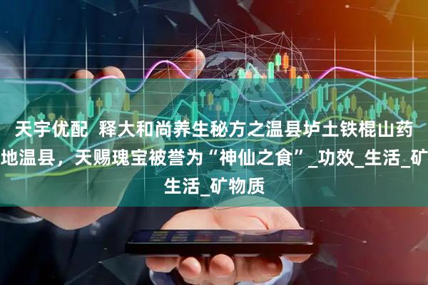 天宇优配  释大和尚养生秘方之温县垆土铁棍山药，道地温县，天赐瑰宝被誉为“神仙之食”_功效_生活_矿物质